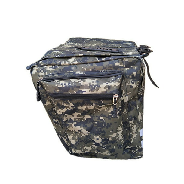 Camo Saddle Bag Bicycle Rear Rack Seat Trunk Bike Pannier Tail Pack Pouch Bag
